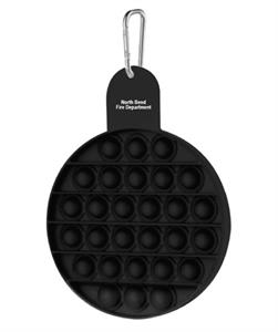 Imprinted Push Pop Circle Stress Reliever - Black