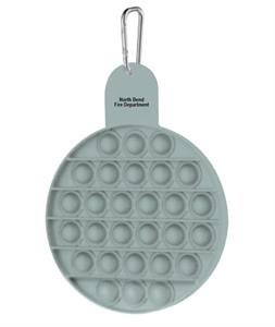 Imprinted Push Pop Circle Stress Reliever - Grey