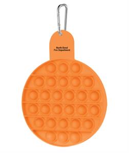Imprinted Push Pop Circle Stress Reliever - Orange