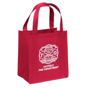 Imprinted Red Tote Bag - Jr FF Maltese Cross
