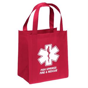 Imprinted Red Tote Bag - Star of Life