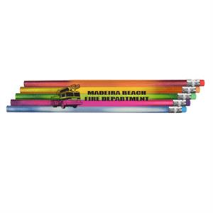 Imprinted Sparkle Heat Changing Pencil - Fire Truck