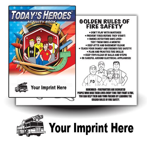 Imprinted Today's Heroes Act Book - Fire Truck