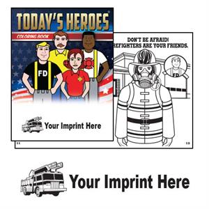 Imprinted Today's Heroes Coloring Book - Fire Truck