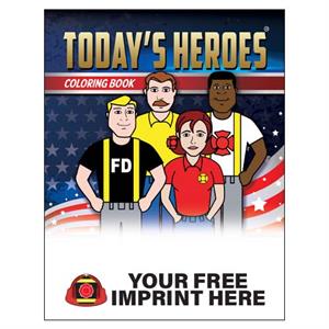 Imprinted Today's Heroes Coloring Book - Full Color Smoke Alarm