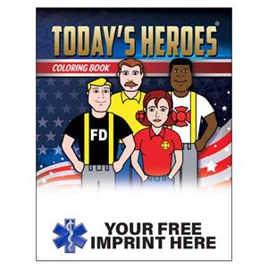 Imprinted Today's Heroes Coloring Book - Full Color Star of Life