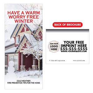 Imprinted Warm Worry Free Winter Brochure w/ Full Color Logo
