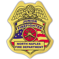 Junior Firefighter Stick On Badge, Patriotic