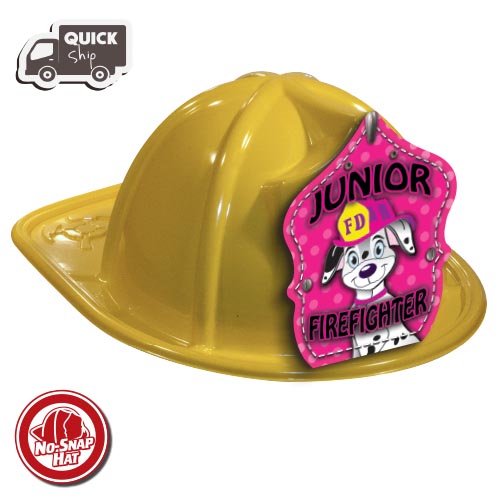 NEW - Yellow Fire Hat- Dalmatian Jr. Fire Chief