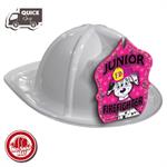 NEW-White Fire Hat- Dalmation Jr. Fire Chief Shld
