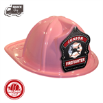 Pink Fire Hat - Jr. FF Black Leather Maltese