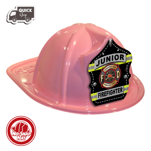 Pink Fire Hat - Jr. FF Turnout Stripes