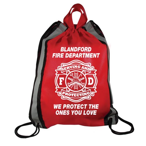 Red Drawstring Backpack - Serving & Protecting