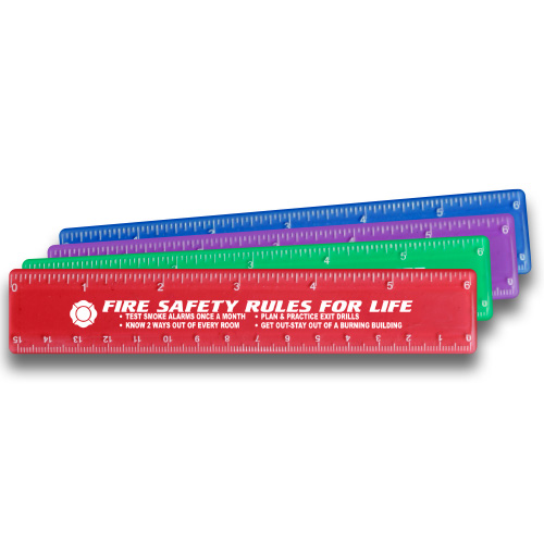 Stock 6" Translucent Plastic Ruler w/ Metric Scale