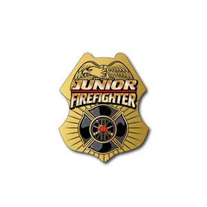 Stock Junior Firefigher Sticker Badge