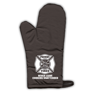 Stock Oven Mitt - Black - Prevent Fires
