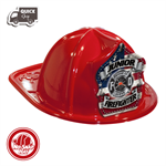 Stock Red Jr Firefighter Hat-Americana Shield