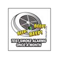 Test Smoke Alarms Once a Month Temporary Tattoo