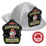 White Cappy Jr. Firefighter Hat