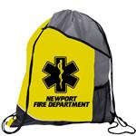 Yellow Star of Life Pocket Drawstring Backpack