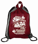 Imprinted Burgundy Drawstring Backpacks - Halloween Station