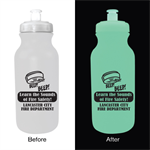 Custom Frosted 20oz Glow Bike Bottle - Theme