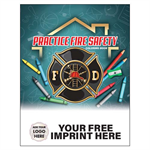 Imprinted Practice Fire Safety Coloring Book - Full Color Custom Logo