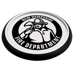 Imprinted Black Grip Coaster - Firefighter