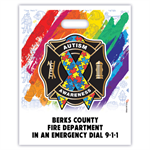 Custom 12^ x 15^ Full Color Grab Bags - Autism Awareness Ribbon