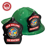 Custom Fire Hats - Green - Autism Awareness Firefighter Shield