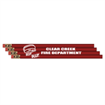 Imprinted Red Economy Pencils - Smoke Alarm