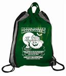 Custom Dark Green Drawstring Backpack/Pumpkin