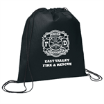 Imprinted Black Cinch Backpack - Jr. FF Maltese