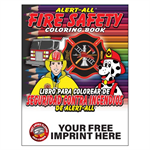 Imprinted Alert-All Bilingual Coloring Book - Full Color Smoke Alarm
