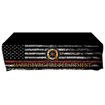 Custom - 8 ' Tablecloth - Flag Red Line Serving & Protecting