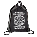 Black Jr FF maltese Reflect Drawstring Backpack