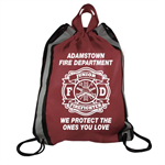 Burgundy Jr. FF Reflect Drawstring Backpack