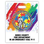 Custom 12^ x 15^ Full Color Grab Bags - Autism Awareness Firefighter