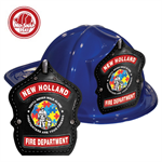 Custom Fire Hats - Blue - Autism Awareness Firefighter Shield