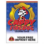 Imprinted Cappy Firedog Coloring Activity Book - Full Color Fire Truck