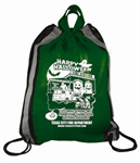 Custom Dark Green Drawstring Backpack/Station