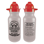 Imprinted 20 oz Frosted Bike Bottle w/ Fire Hat Lid - 2025 Theme