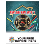 Imprinted Practice Fire Safety Coloring Book - Full Color Autism Awareness FF