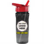 Custom 18oz. Flip Lid Bottle w/ Full Color Imprint - Smoke
