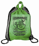 Custom Lime Green Drawstring Backpack/Pumpkin