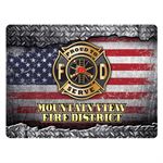 Custom Fabric Mouse Pad - Diamond Plate Flag Design