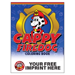 Imprinted Cappy Firedog Coloring Activity Book -Full Color Smoke Alarm