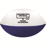 Imprinted Royal Blue/ White Foam Football