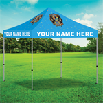 Custom Full Color 10' x 10' Tent - Lt Blue - Autism Awareness Ribbon