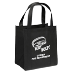 Black Tote Bag with Smoke Alarm